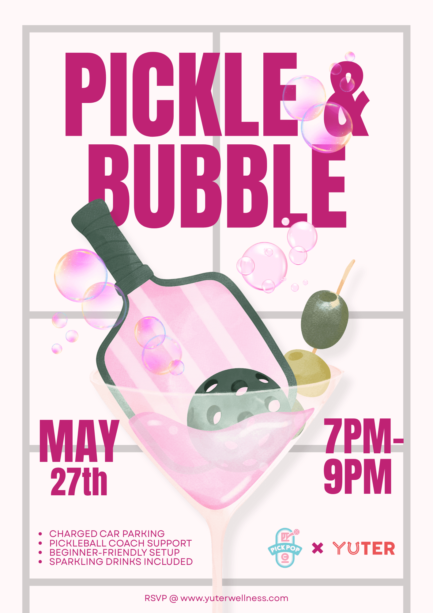 "Pickle & Bubble" - Pickleball and Sparkling Drinks Night!